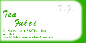 tea fulei business card